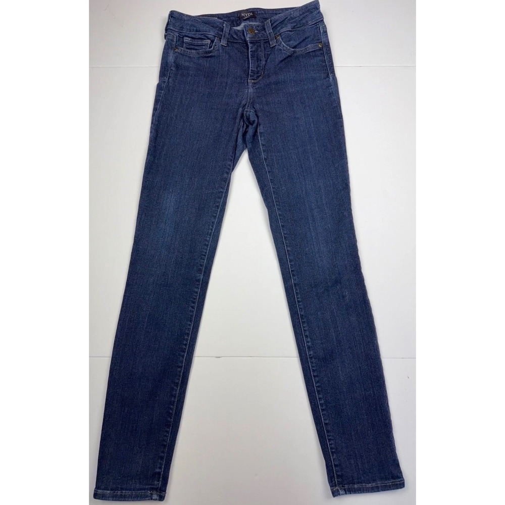 NYDJ Ami Skinny Legging Jeans Womens 0 Dark Wash Blue Lift Tuck Denim Slimming